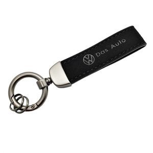 Das Auto VW Engraved Logo Suede Keychain
